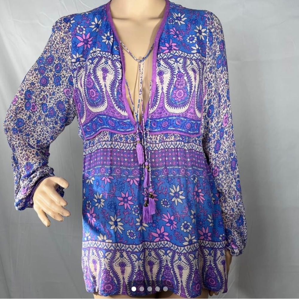 Spell Boho Blossom Blouse in Lavender & Purple